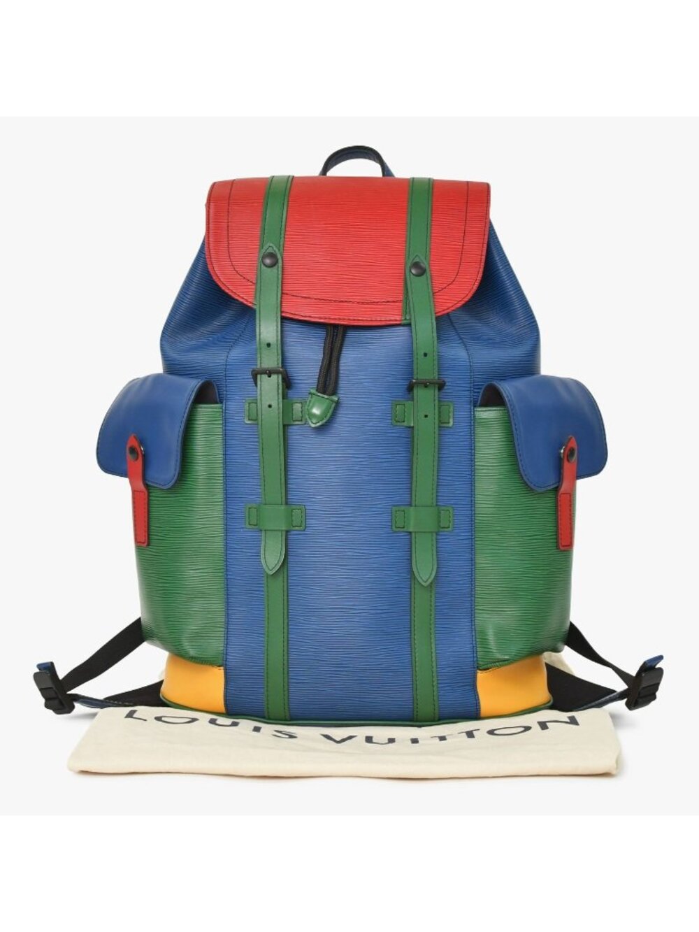 Louis Vuitton Epi Christopher PM Backpack Blue Red Green